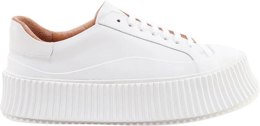 Jil Sander Witte Leren Sneakers voor Vrouwen White Dames - Foto 3