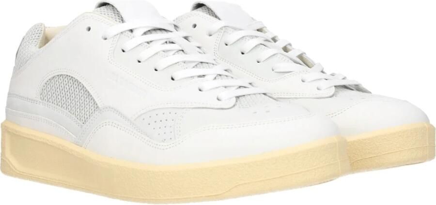 Jil Sander Witte Sneakers met Vetersluiting Wit Heren - Foto 4