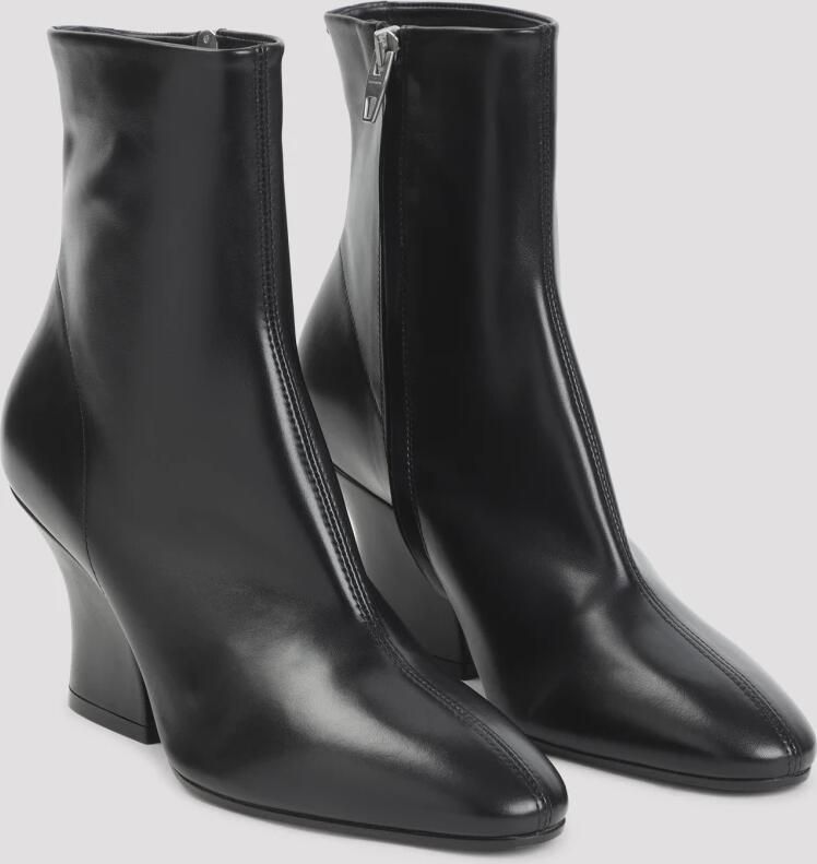 Jil Sander Lune Leren Enkellaarzen - Foto 4