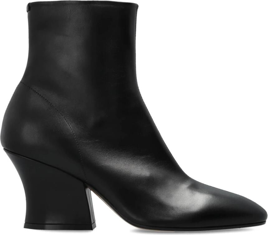 Jil Sander Lune Leren Enkellaarzen