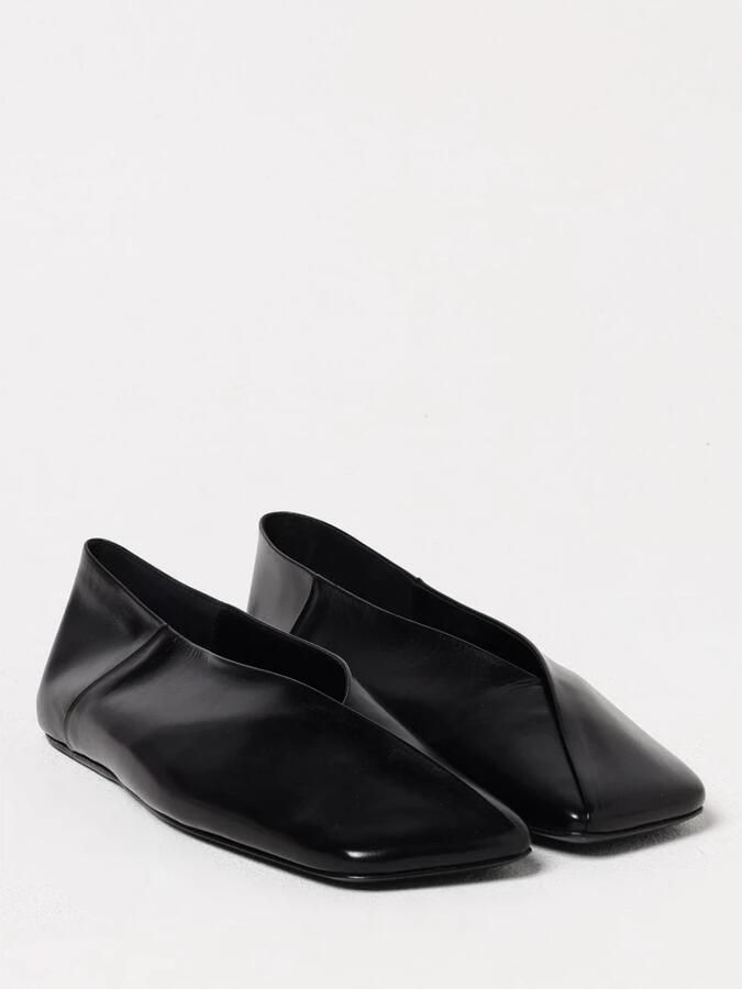 Jil Sander Minimalistische Zwarte Ballerina`s