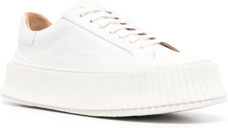 Jil Sander Natural Agnellato Sneakers
