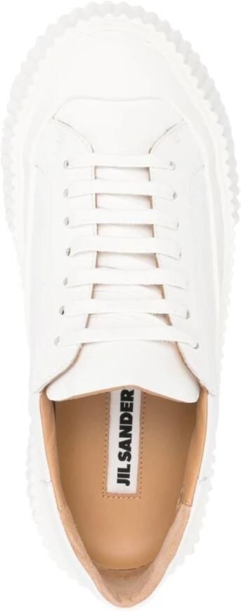 Jil Sander Natural Agnellato Sneakers - Foto 4