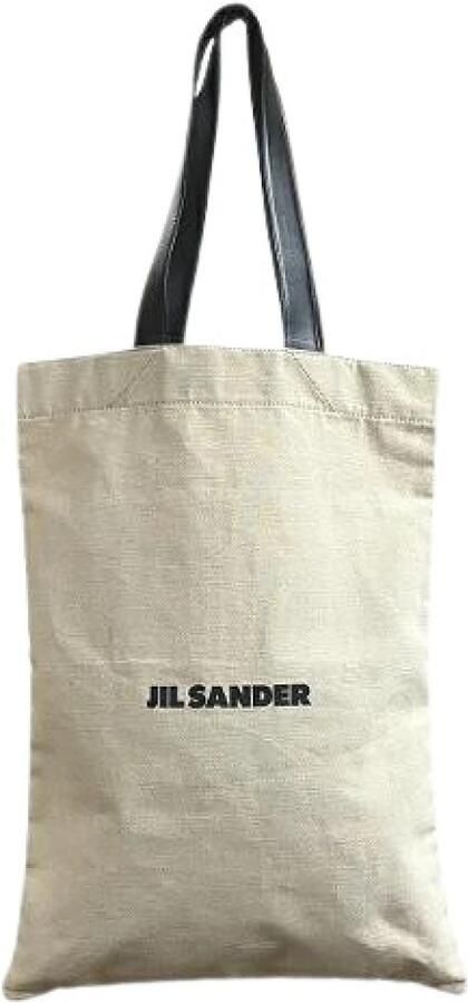 Jil Sander Pre-owned Book Tote Grande Canvas Tote Tas