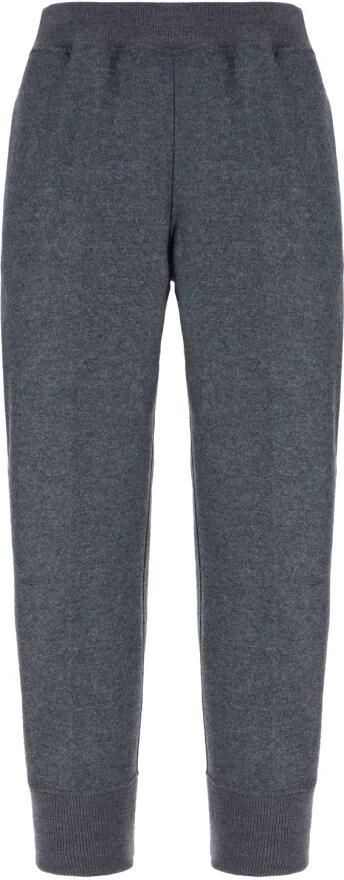 Jil Sander Ribgebreide wollen joggingbroek met boorden
