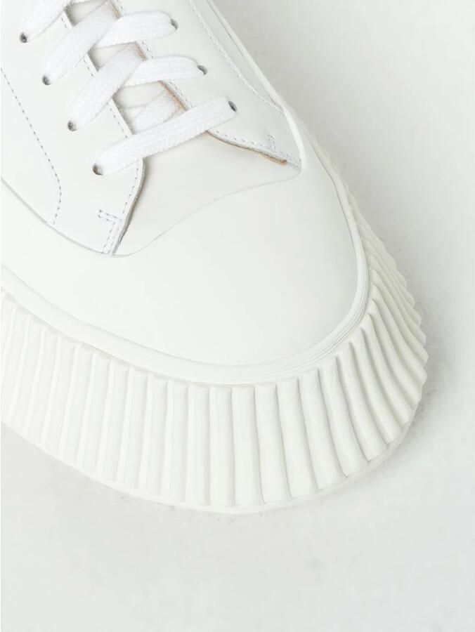 Jil Sander Witte Leren Sneakers voor Vrouwen White Dames