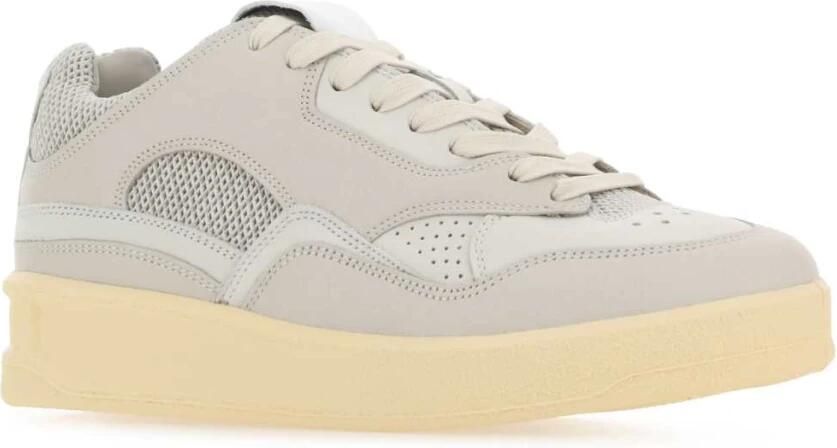 Jil Sander Grijze Canvas Rubber Basket Sneakers Grijs Dames - Foto 2