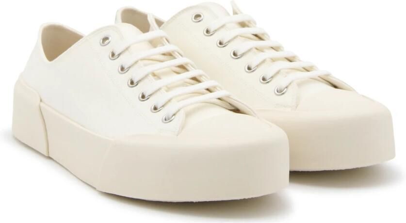 Jil Sander Low-Top Sneakers Low-Top Lace-Up Sneakers in beige