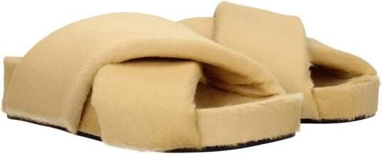 Jil Sander Vintage Pony Skin Open Toe Slippers