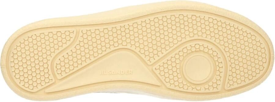 Jil Sander Witte Leren Lage Tops Sneakers