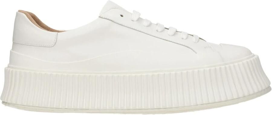 Jil Sander Witte Leren Sneakers voor Vrouwen White Dames - Foto 3