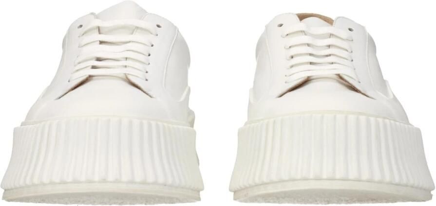 Jil Sander Witte leren sneakers Ronde neus - Foto 3