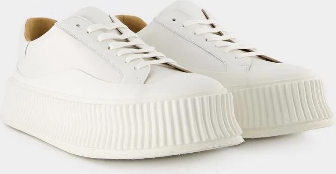 Jil Sander Witte leren sneakers Ronde neus - Foto 9