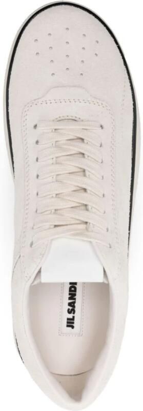 Jil Sander Witte Sneakers met Flatform Zool White Heren