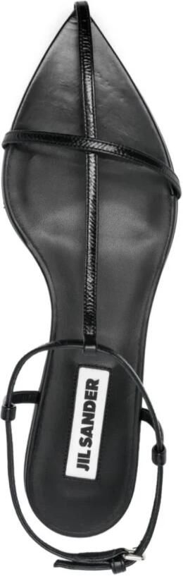 Jil Sander Zwarte Cage Sandalen