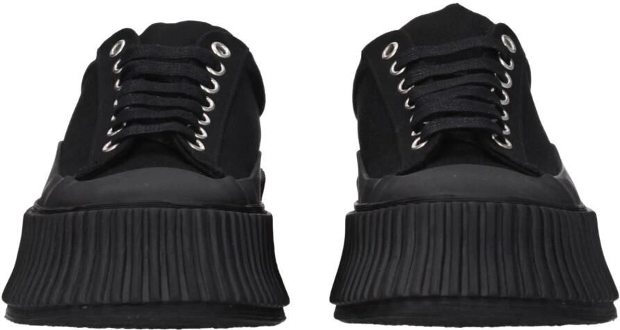 Jil Sander Zwarte Stoffen Chunky Sneakers