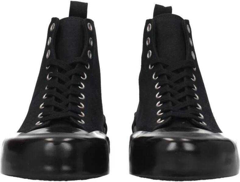Jil Sander Zwarte Stoffen Veterschoenen