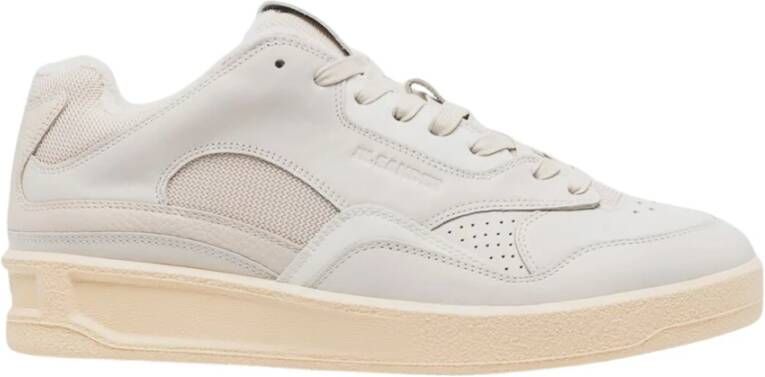 Jil Sander Lage leren en mesh sneakers