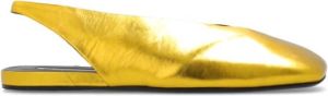 Jil Sander Leren ballet flats Geel Dames