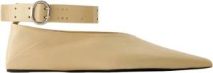 Jil Sander Leren Balletschoenen Beige Bone Beige Dames