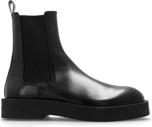 Jil Sander Leren Chelsea-laarzen Zwart Heren