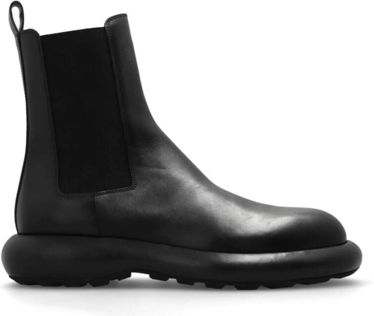 Jil Sander Zwarte Chelsea Boots voor Heren Black Heren