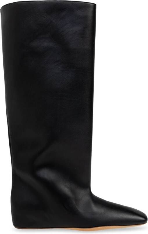 Jil Sander Leren laarzen Black Dames