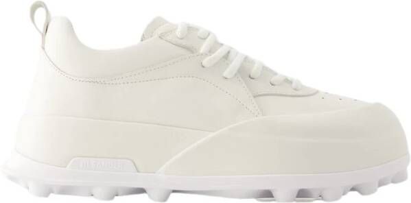 Jil Sander Leren Sneakers Porselein White Dames