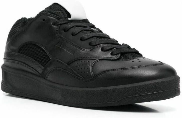 Jil Sander Elegante Zwarte Lage Sneakers Black Heren