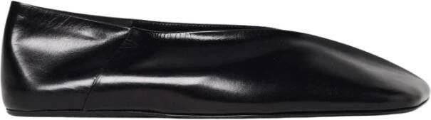 Jil Sander Minimalistische Zwarte Ballerina`s