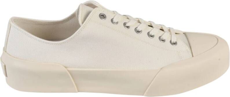 Jil Sander Witte Veterschoenen Lage Sneakers White Heren