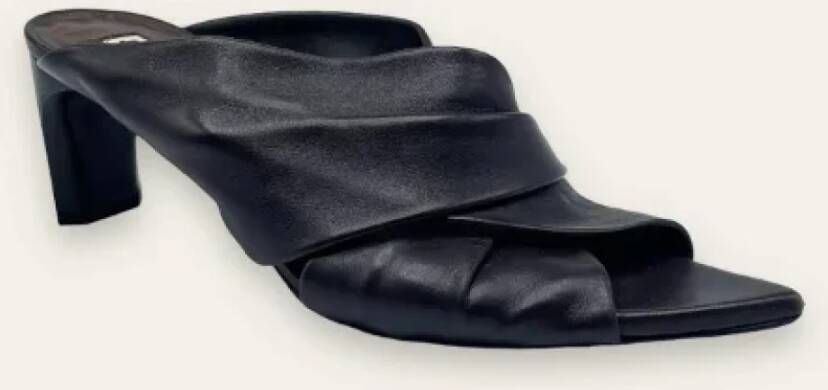 Jil Sander Pre-owned Leather sandals Black Dames
