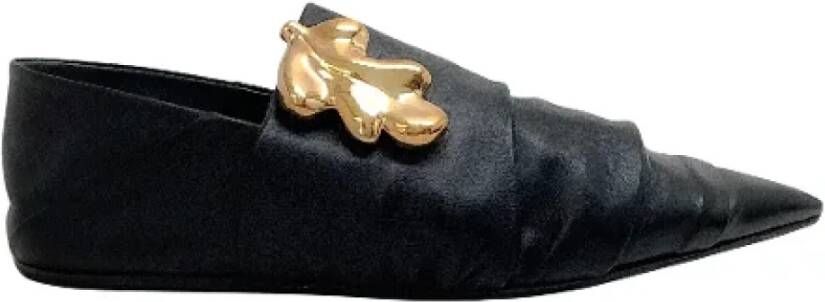 Jil Sander Pre-owned Zwarte leren wrap loafers Black Dames