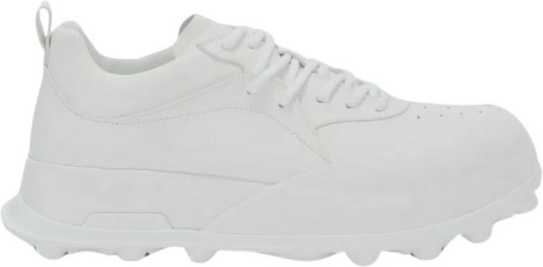 Jil Sander Witte Leren Sneakers voor Mannen White Heren