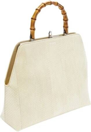 Jil Sander Regenboogslang en Bamboe Handtas