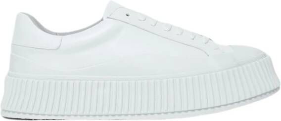 Jil Sander Beige Chunky-Sole Modieuze Trainers Beige Dames