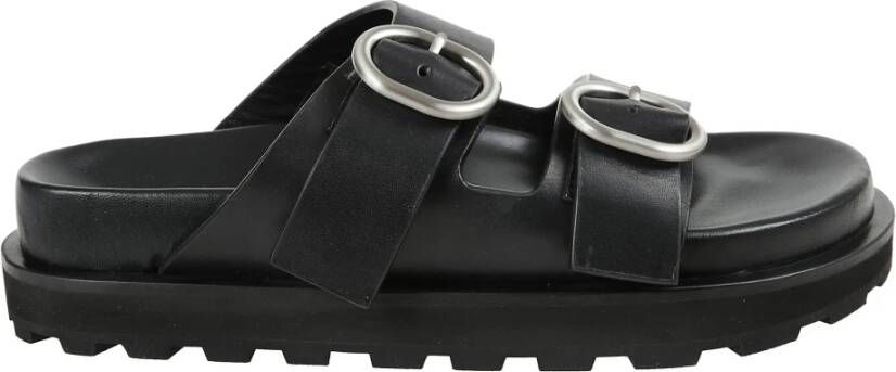 Jil Sander Sandalen met lage hak en gesp en verhoogde zool