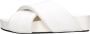 Jil Sander Geweven Criss Cross Leren Slides White Dames - Thumbnail 1