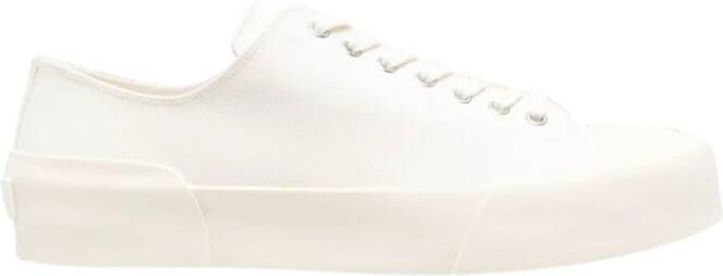 Jil Sander Witte Veterschoenen Lage Sneakers White Heren