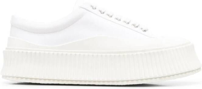 Jil Sander Ribbel-Zool Sneakers White Dames