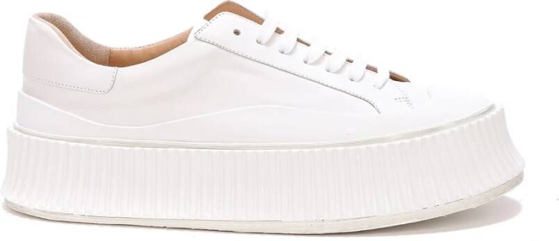 Jil Sander Witte Leren Sneakers voor Vrouwen White Dames - Foto 3