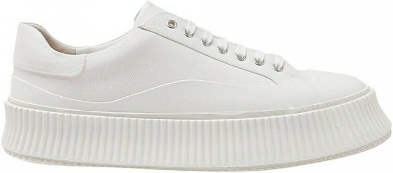 Jil Sander Witte leren rubberen sneakers met zool van 4 cm - Foto 4