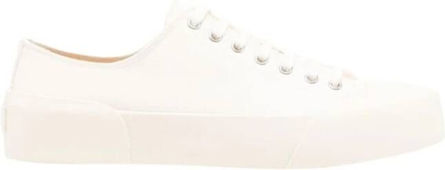 Jil Sander Modieuze Katoenen Sneakers voor White