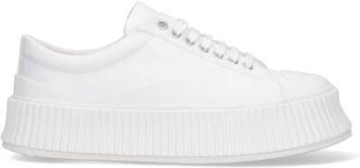 Jil Sander Witte leren rubberen sneakers met zool van 4 cm - Foto 10