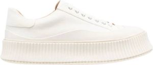 Jil Sander Stijlvolle leren veterschoenen Wit Heren