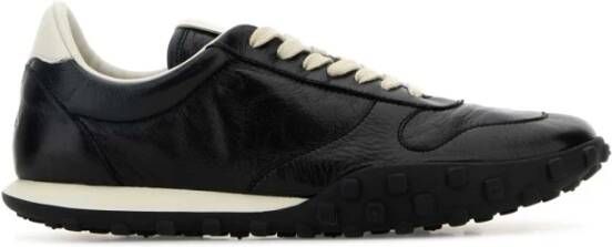Jil Sander Stijlvolle zwarte leren sneakers Black Heren