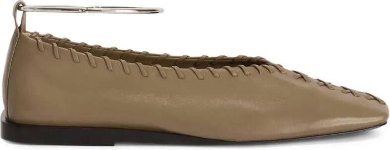 Jil Sander Taupe Ballerina Schoenen