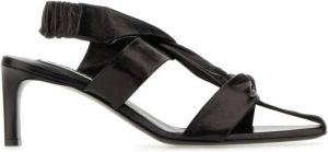Jil Sander Verhoog je stijl met zwarte leren sandalen Zwart Dames