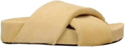 Jil Sander Vintage Pony Skin Open Toe Slippers