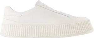 Jil Sander Witleren Sneakers Wit Dames